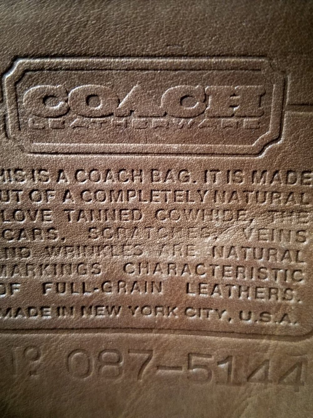 Vintage Coach Saddle Pouch Crossbody Bag - British Tan Pre-1980s NYC Era - Picture 8 of 8
